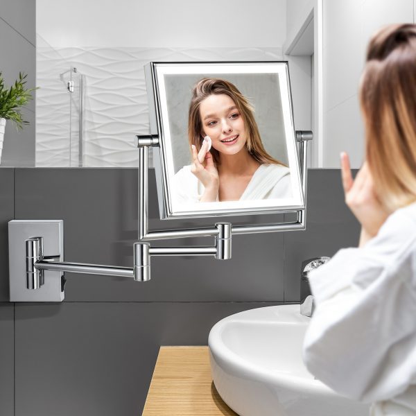 Led Light Wall Mount Hotel Square Mirror  GMD5156 - Image 5