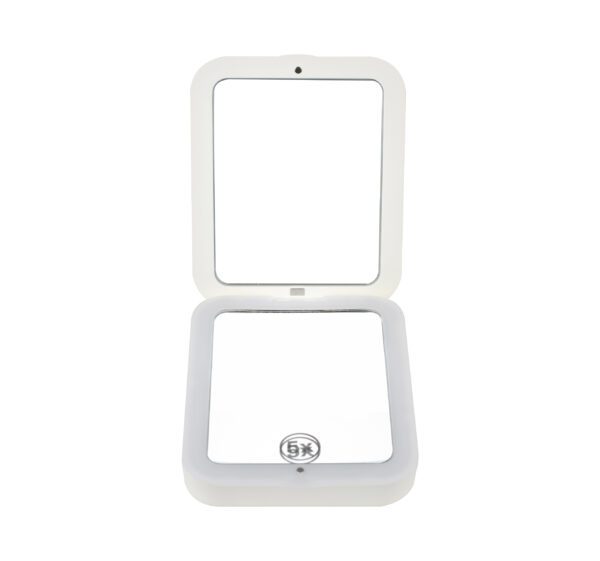 Power bank Square Hand Mirror for Travel Makeup Folding Compact Mirror GMS403 - Image 3